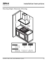 Предварительный просмотр 9 страницы Zephyr ACT Siena Pro ZSP-E36CS Use, Care And Installation Manual