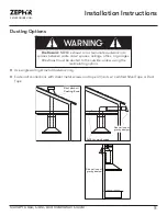 Предварительный просмотр 11 страницы Zephyr ACT Siena Pro ZSP-E36CS Use, Care And Installation Manual