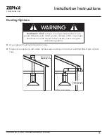 Предварительный просмотр 11 страницы Zephyr ACT Siena ZSI-E30BS-ES Use, Care And Installation Manual