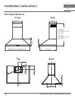 Предварительный просмотр 12 страницы Zephyr ACT Siena ZSI-E30BS-ES Use, Care And Installation Manual