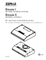 Предварительный просмотр 1 страницы Zephyr AK1200CW Use, Care And Installation Manual