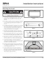 Предварительный просмотр 13 страницы Zephyr AK8500AS Use, Care And Installation Manual