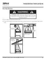 Предварительный просмотр 11 страницы Zephyr AK9358BS Use, Care And Installation Manual