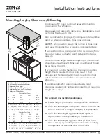 Предварительный просмотр 9 страницы Zephyr Anzio Island Use, Care And Installation Manual