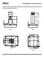 Предварительный просмотр 11 страницы Zephyr Anzio Island Use, Care And Installation Manual