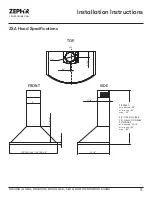 Предварительный просмотр 11 страницы Zephyr Anzio ZAN-E24DS Use, Care And Installation Manual