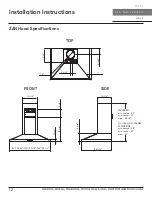 Предварительный просмотр 12 страницы Zephyr Anzio ZAN-E24DS Use, Care And Installation Manual