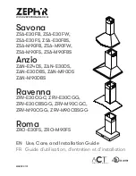 Предварительный просмотр 33 страницы Zephyr Anzio ZAN-E24DS Use, Care And Installation Manual