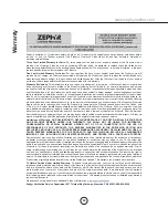 Предварительный просмотр 26 страницы Zephyr Essentials ZAN-E30CBS Use, Care And Installation Manual