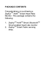 Предварительный просмотр 2 страницы Zephyr HxM Smart User Manual