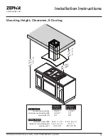 Предварительный просмотр 9 страницы Zephyr Milano Island ZML-E42CG Use, Care And Installation Manual