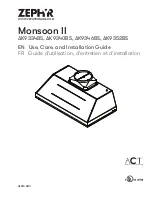 Zephyr Monsoon II Use, Care And Installation Manual предпросмотр