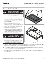 Preview for 17 page of Zephyr Monsoon II Use, Care And Installation Manual