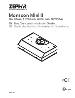 Zephyr Monsoon Mini II Use, Care And Installation Manual предпросмотр