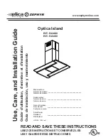 Preview for 1 page of Zephyr Optica Island EOT-E42ASX Use, Care & Installation Manual