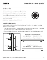 Preview for 17 page of Zephyr PRB24C01BG Use, Care And Installation Manual