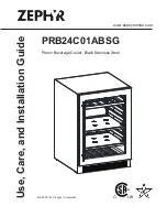 Zephyr Presrv PRB24C01ABSG Use, Care And Installation Manual preview