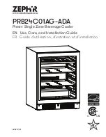 Zephyr Presrv PRB24C01AG-ADA Use, Care And Installation Manual preview