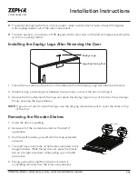 Preview for 19 page of Zephyr Presrv PRB24C01AG-ADA Use, Care And Installation Manual