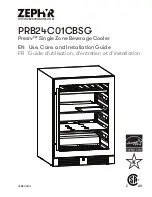 Preview for 1 page of Zephyr Presrv PRB24C01CBSG Use, Care And Installation Manual