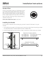 Preview for 17 page of Zephyr Presrv PRB24C01CBSG Use, Care And Installation Manual