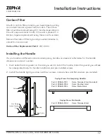 Preview for 17 page of Zephyr Presrv PRB24C01CG Use, Care And Installation Manual