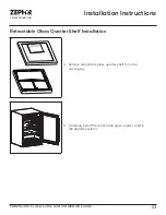 Preview for 23 page of Zephyr Presrv PRB24C01CG Use, Care And Installation Manual