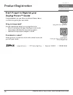 Preview for 34 page of Zephyr Presrv PRB24C01CG Use, Care And Installation Manual