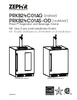 Zephyr Presrv PRKB24C01AG Use, Care And Installation Manual preview