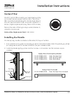 Предварительный просмотр 17 страницы Zephyr Presrv PRKB24C01AG Use, Care And Installation Manual