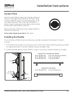 Предварительный просмотр 17 страницы Zephyr Presrv PRW24C02CBSG Use, Care And Installation Manual