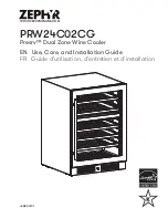 Предварительный просмотр 1 страницы Zephyr Presrv PRW24C02CG Use, Care And Installation Manual