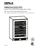 Предварительный просмотр 1 страницы Zephyr Presrv PRW24C02CPG Use, Care And Installation Manual