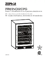 Предварительный просмотр 35 страницы Zephyr Presrv PRW24C02CPG Use, Care And Installation Manual