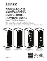 Preview for 1 page of Zephyr Presrv PRW24F01CG Use, Care And Installation Manual