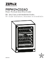 Zephyr PRPW24C02AG Use, Care And Installation Manual предпросмотр