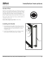 Preview for 17 page of Zephyr PRPW24C02AG Use, Care And Installation Manual