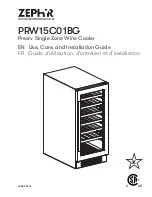 Zephyr PRW15C01BG Use, Care And Installation Manual preview