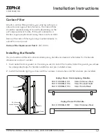 Предварительный просмотр 17 страницы Zephyr PRW24C02AG-ADA Use, Care And Installation Manual