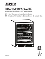 Предварительный просмотр 29 страницы Zephyr PRW24C02AG-ADA Use, Care And Installation Manual