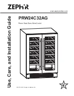 Zephyr PRW24C32AG Use, Care And Installation Manual preview