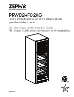 Preview for 31 page of Zephyr PRWB24F02AG Use, Care And Installation Manual