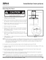 Preview for 15 page of Zephyr Roma Groove ZRG-E30BS Use, Care And Installation Manual