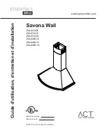 Предварительный просмотр 23 страницы Zephyr Savona Wall ZSAM90DB Use, Care And Installation Manual