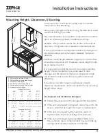 Предварительный просмотр 9 страницы Zephyr Savona ZSA-E30FB Use, Care And Installation Manual