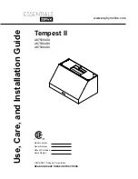 Zephyr Tempest II AK7500ASX User, Care, And Installation Manual предпросмотр