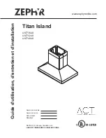 Предварительный просмотр 24 страницы Zephyr Titan Island AK7736AS Use, Care And Installation Manual