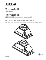 Zephyr Tornado II Use, Care And Installation Manual предпросмотр