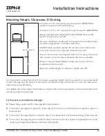 Предварительный просмотр 9 страницы Zephyr Tornado II Use, Care And Installation Manual