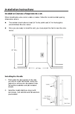 Предварительный просмотр 13 страницы Zephyr UWN24C01BG Use, Care And Installation Manual